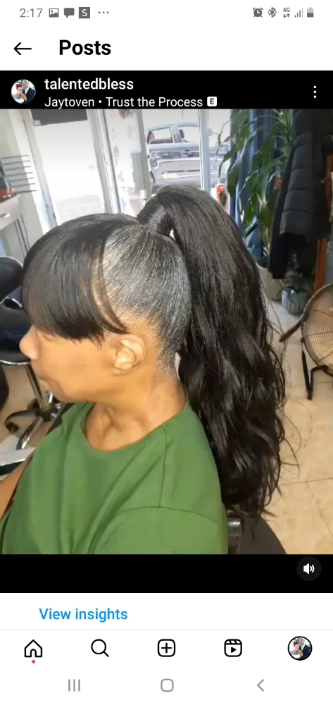 Bang Ponytail