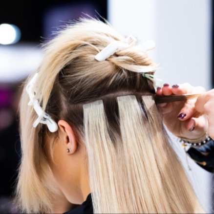 Hair Extension Installation at Sassypants MUAH in Friendswood, TX
