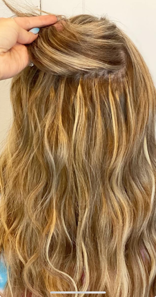 K-tip Hair Extentions Install