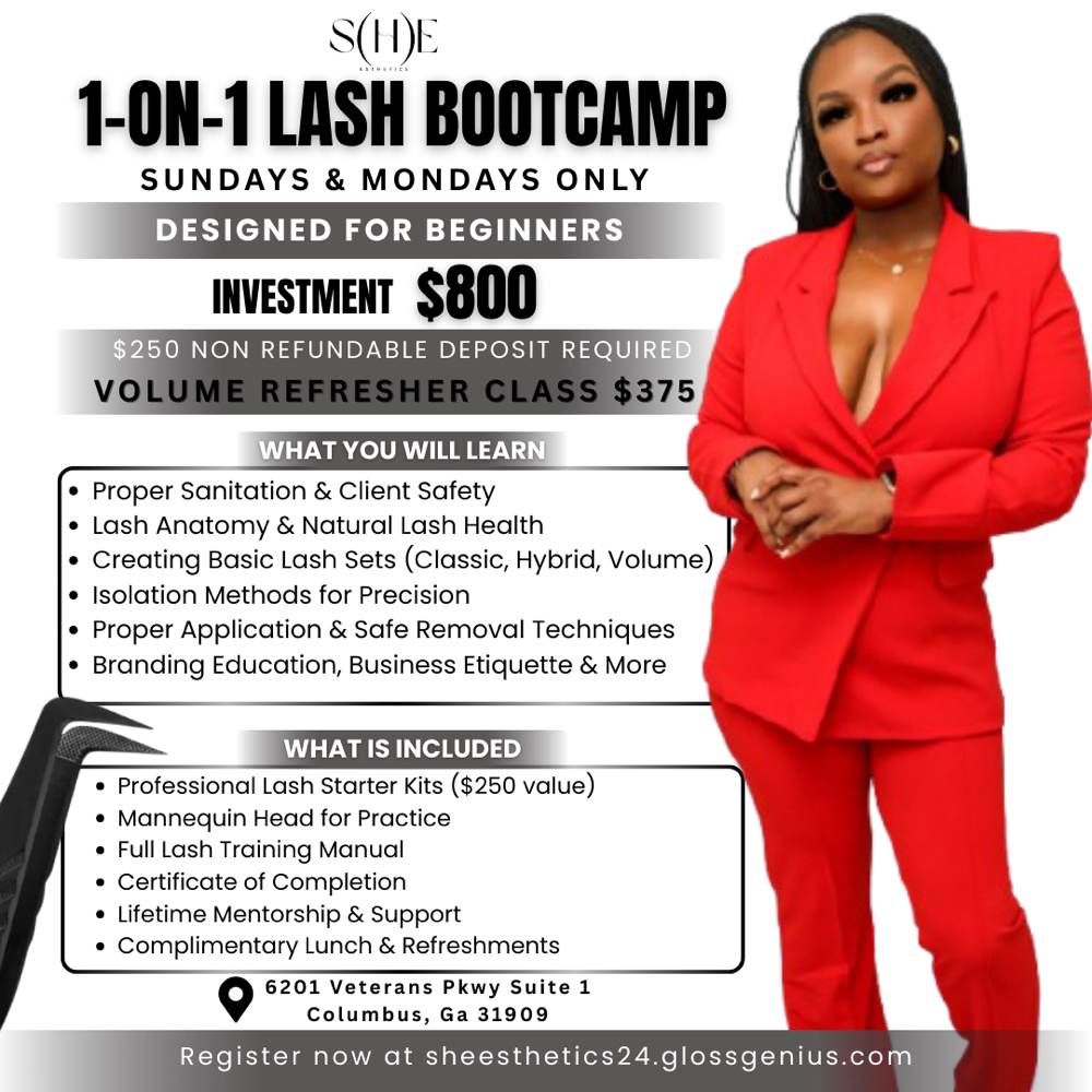1on1 Master Lash Course at She Esthetics LLC in Columbus, GA