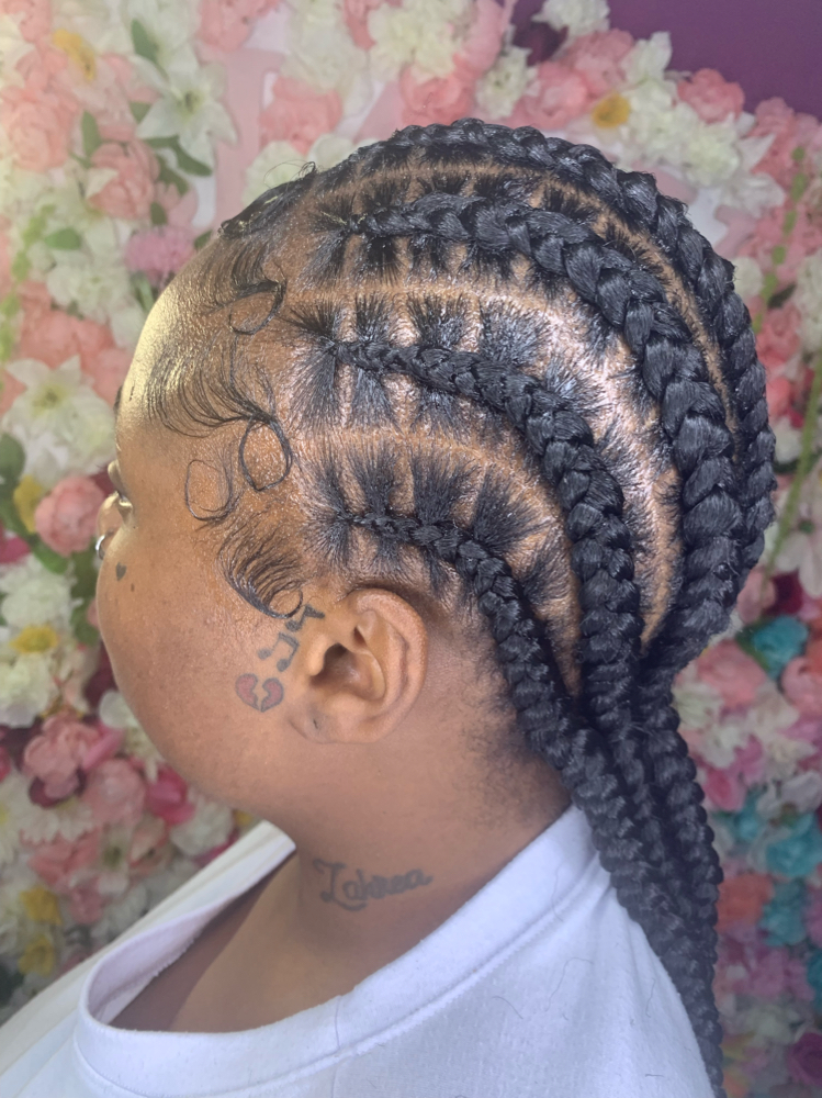 8 Or More Feed In Braids