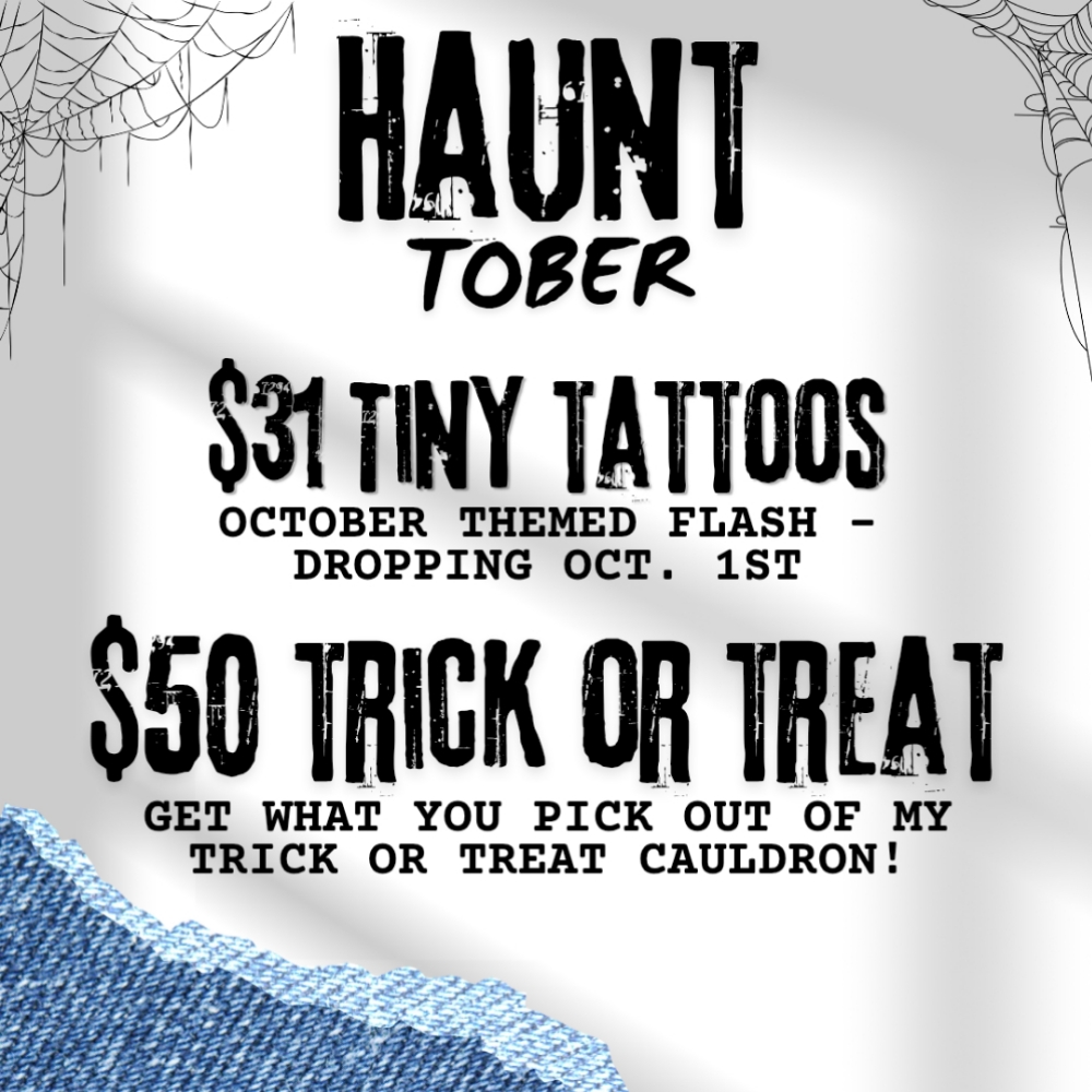 Trick Or Treat - Get What You Get at Velvet Muse Tattoo in Charlotte, NC