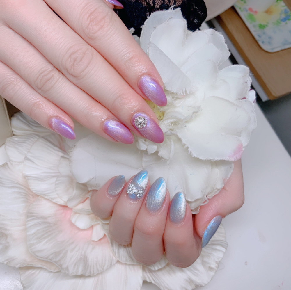 Magnetic Gel Manicure(Cat Eye) at AGRACE BEAUTY & SPA in Birmingham, MI