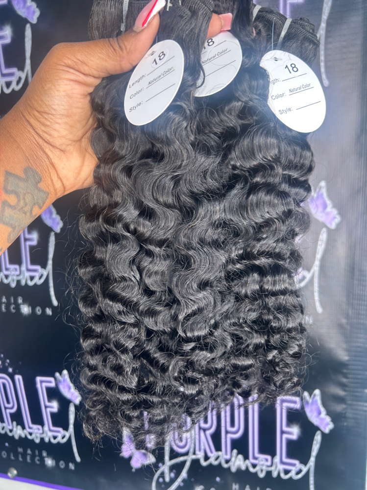 3 Bundles 18” Burmese Curly