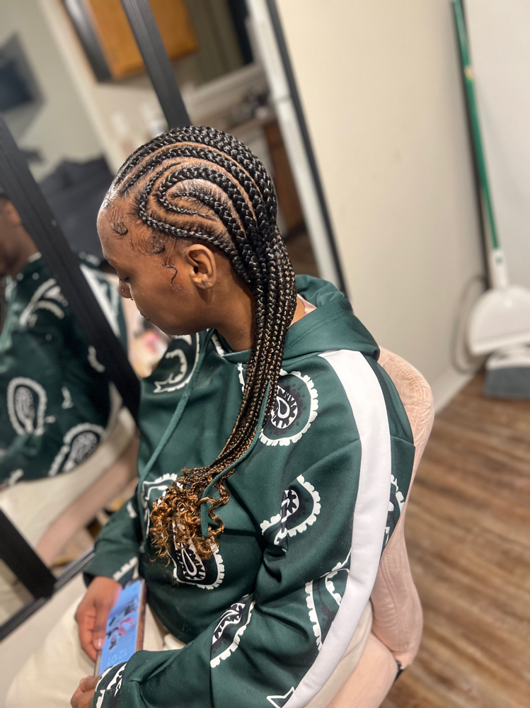 Small Feed In Braids ( 12+ Braids) at Braided Perfection in Fayetteville, AR