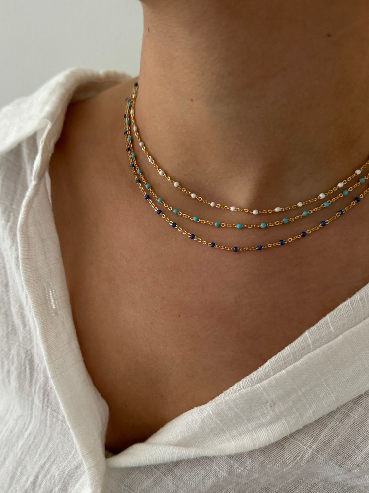 Enamel Chains Necklace
