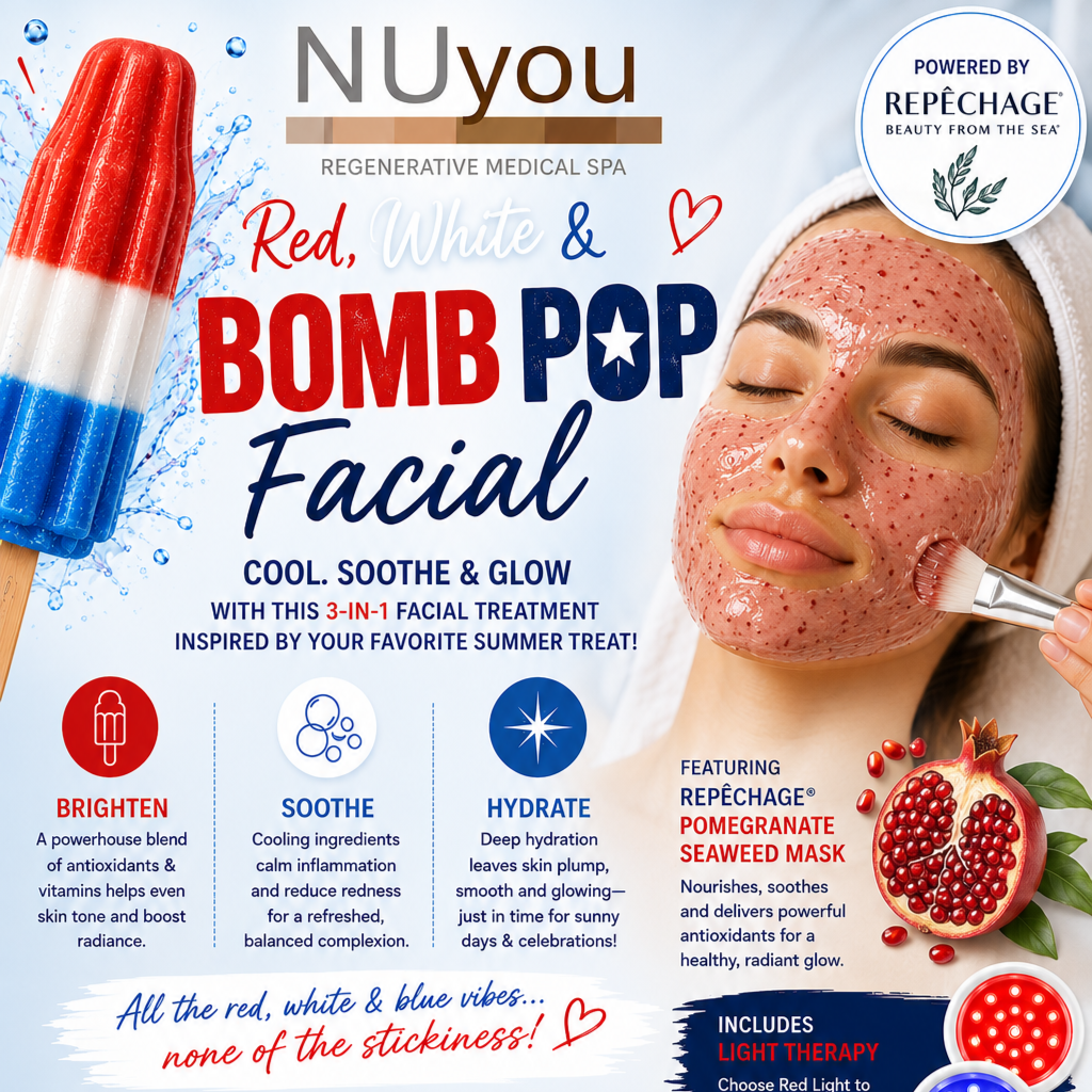 Bomb Pop Facial at NUyou Regenerative Medical Spa in Bartlesville, OK