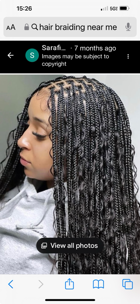 Small Boho Braids Butt Lenght