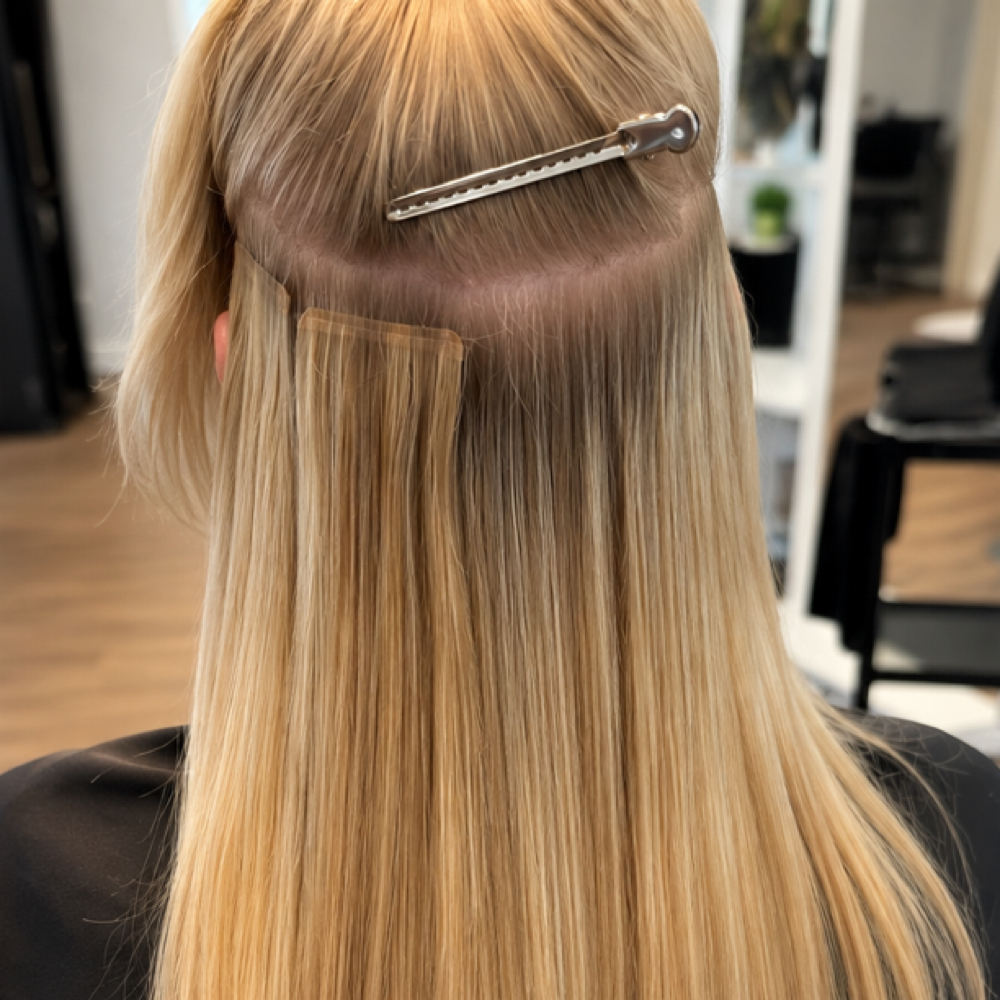 Tape-In Extension Move Up at Esencia Hair Studio in Nazareth, PA