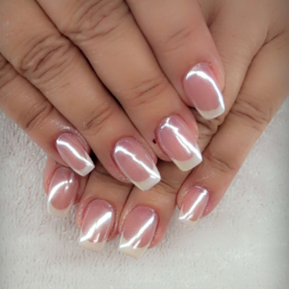 Chrome Nail Art Design at Tips to Toes Nail Studio & Bekah’s Beauty Bar in Hooksett, NH