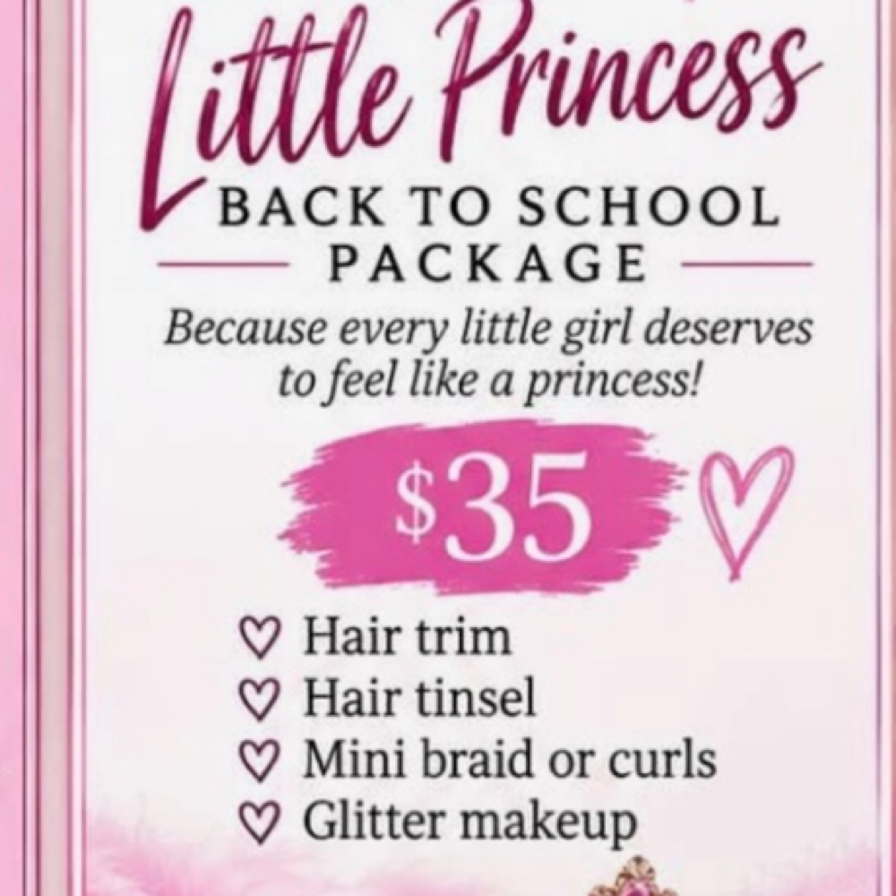 little princess Back to School at Bella Grace Salon & Spa in Portsmouth, OH