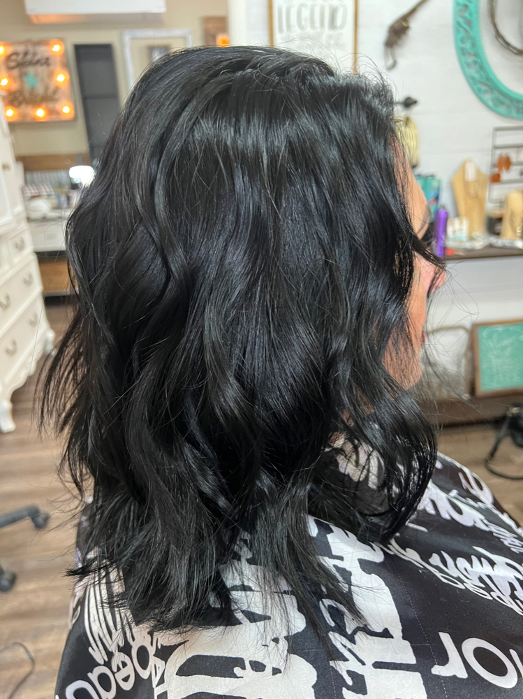 Solid Color root touchup w/ cut