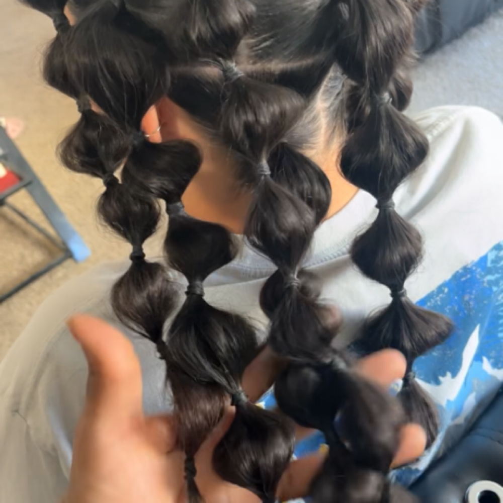 Butterfly braids at Golden Combs in Fountain, CO