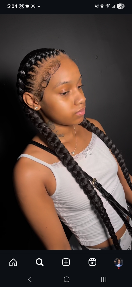 2 Feed In Braids
