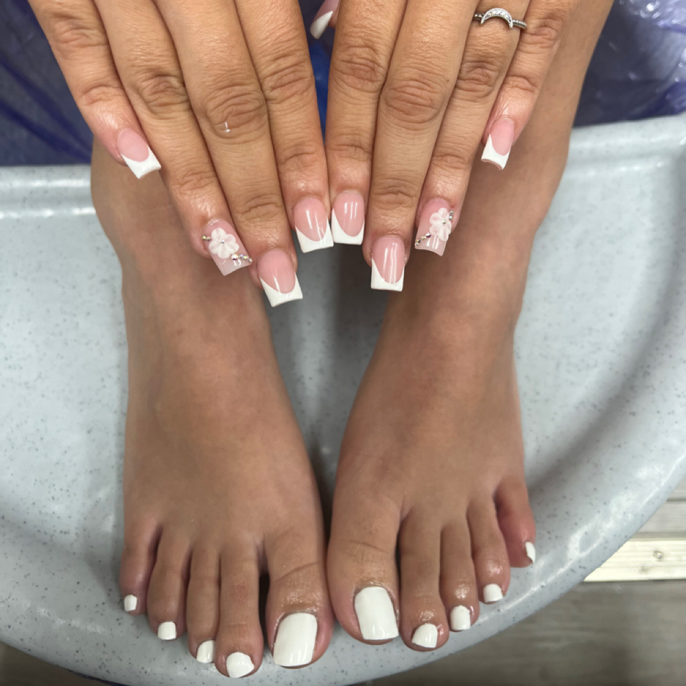 Matching Nails & Acrylic Toes at Gorgeous Gal Beauty in Indianapolis, IN
