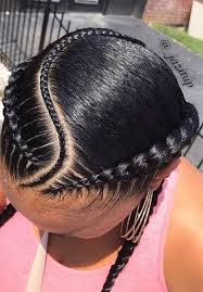 Twin braids w/top OR side designs