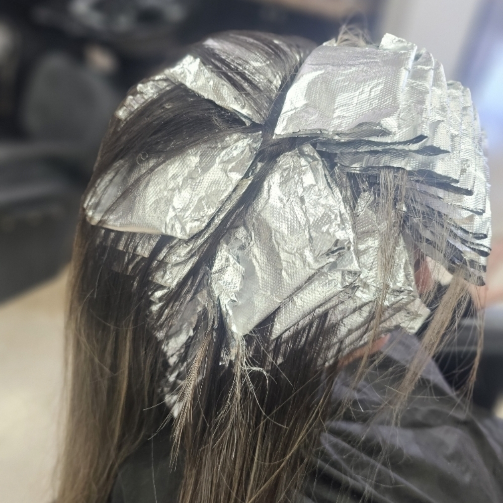 Full Head Foilage & Color long hair at TaDa Salon in rock valley, IA