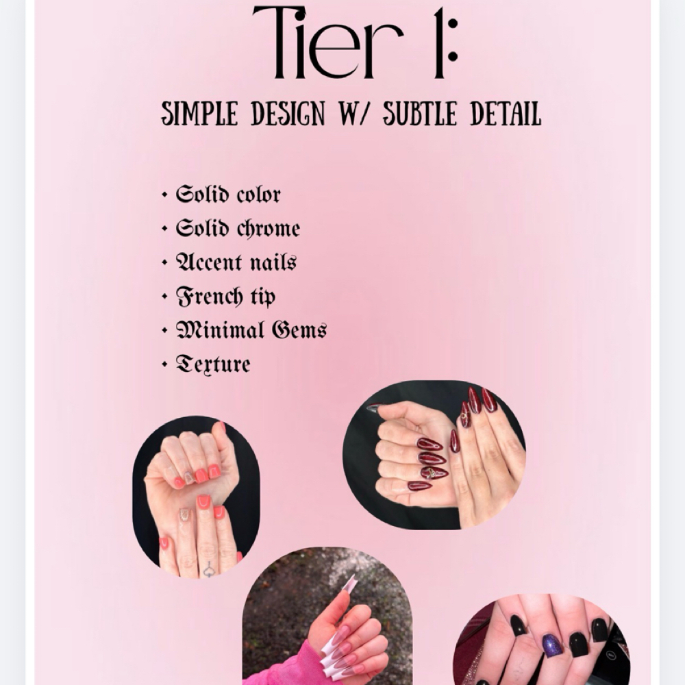 Tier 1 Medium Full Set at Nails By J in Springfield, OR