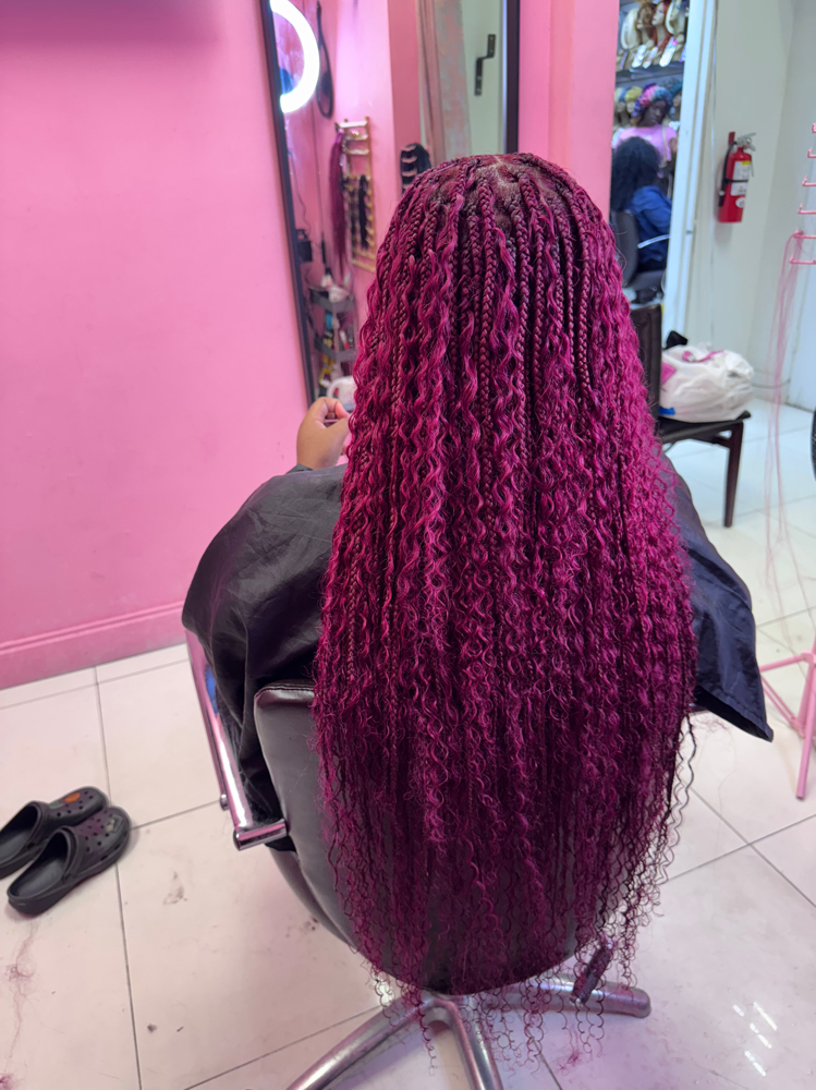 small goddess braids Middle Back