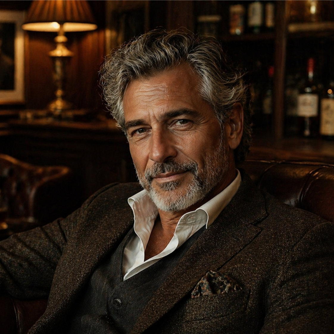 Grey Blending Color Service at RACCIATTI'S GENTLEMEN'S GROOMING LOUNGE in Williamsburg, VA