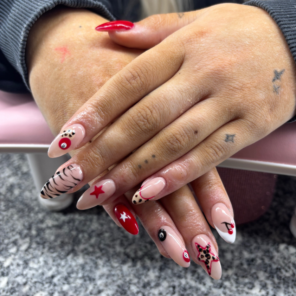 Acrylic Fill And Full Design at Aspasia Salon in Saint Charles, MN