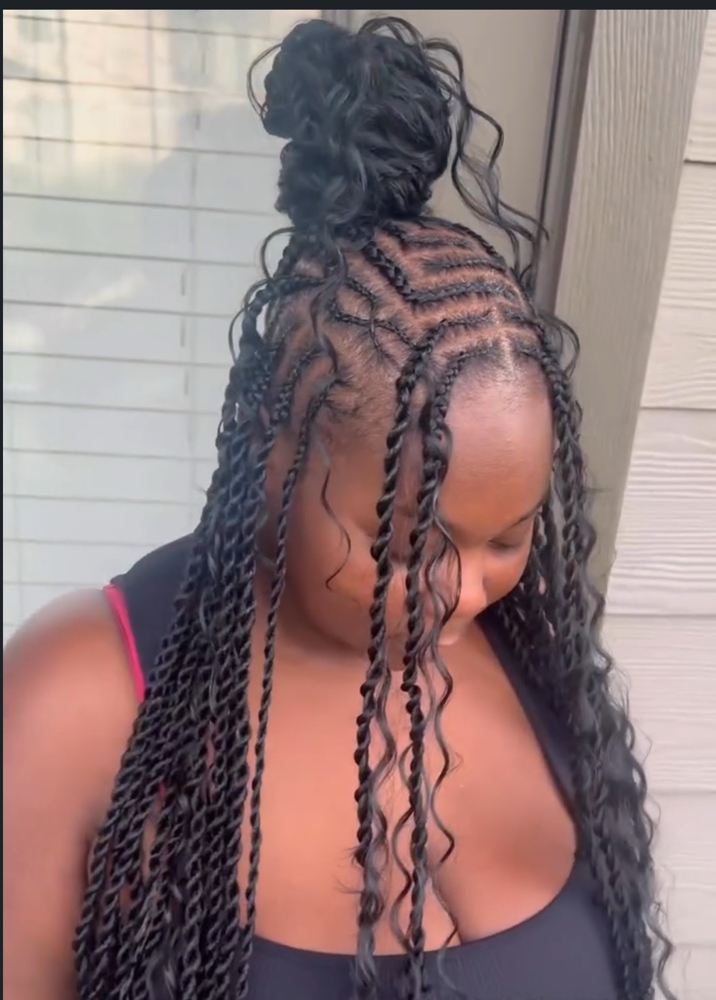 SMedium Fulani Twist W/ Boho at Goddess Stylez in Sealy, TX