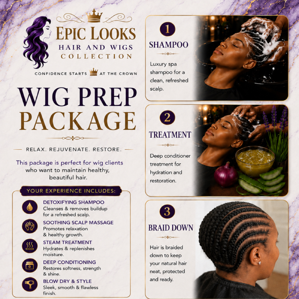 Wig Prep Package at Epic Looks Hair And Wigs Collection in Coral Springs, FL