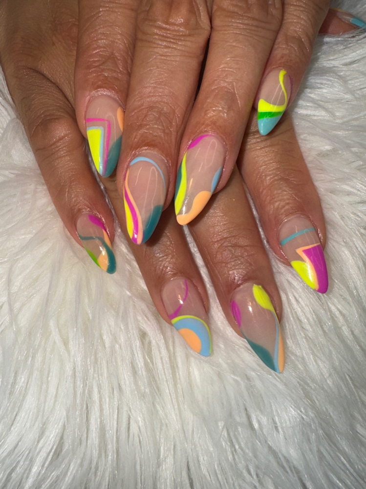 Abstract Nail Art Add On at Chyna’s Nail Lounge in Dobbs Ferry, NY