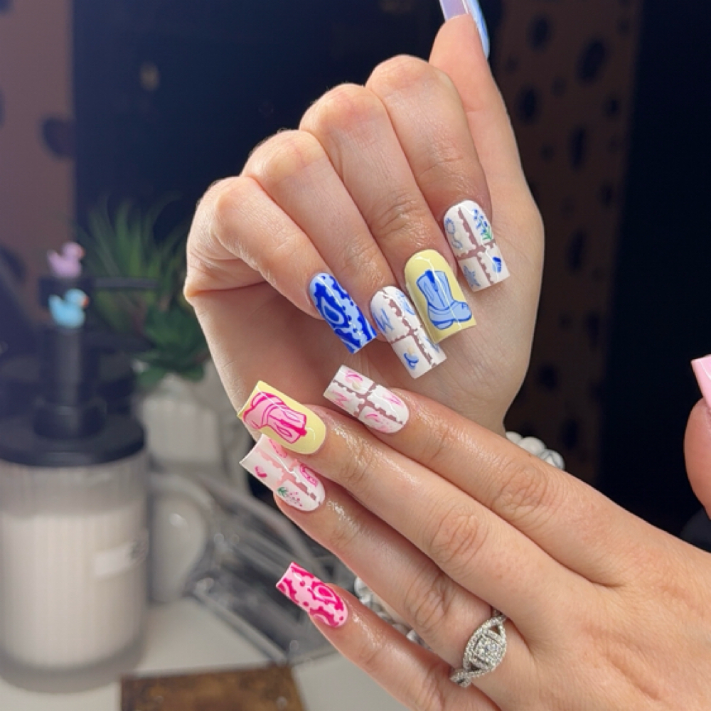 medium/long acrylic❤️🔥 at Enhanced By Kw in North Canton, OH