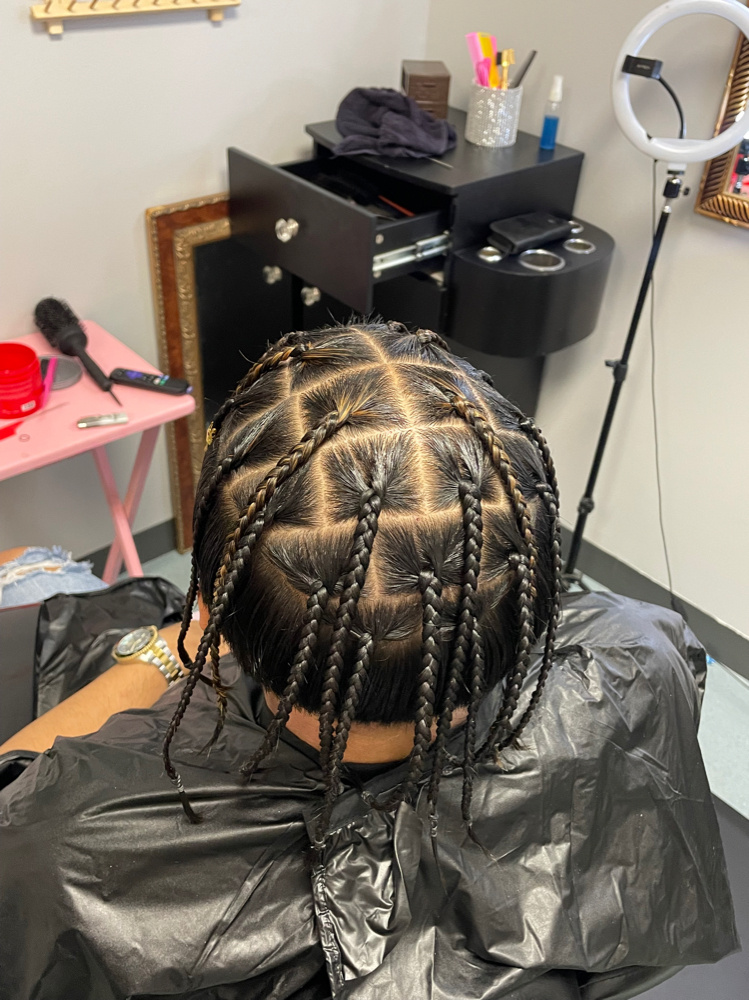 Large Natural Box Braids
