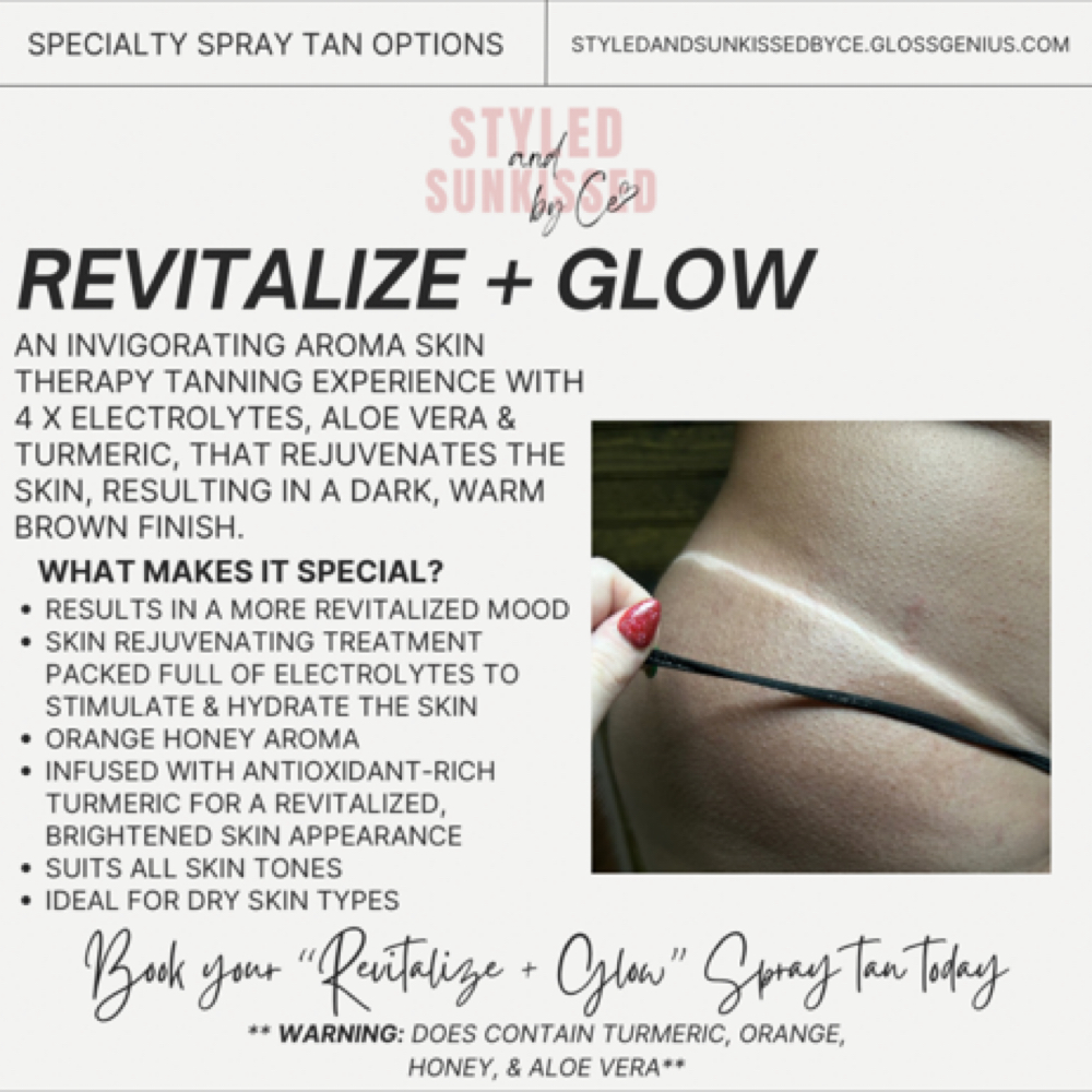 “Revitalize + Glow” Spray Tan