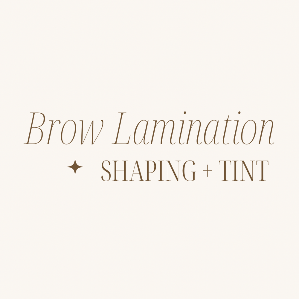 Brow Lamination, Shaping + Tint