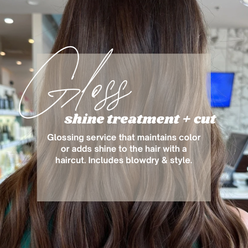 Color Gloss/Shine Treatment + Cut