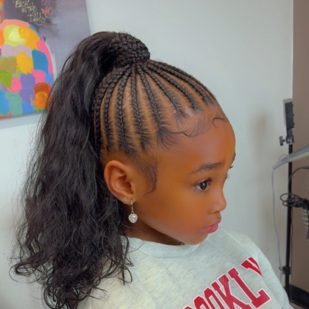 Kids Braided Ponytail With Weave at Boobabe Braidn Bar in Oxon Hill, MD