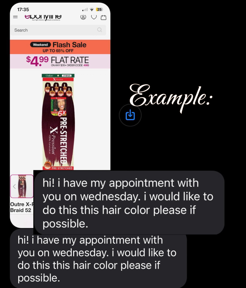 “I Will” Text You My Hair Color