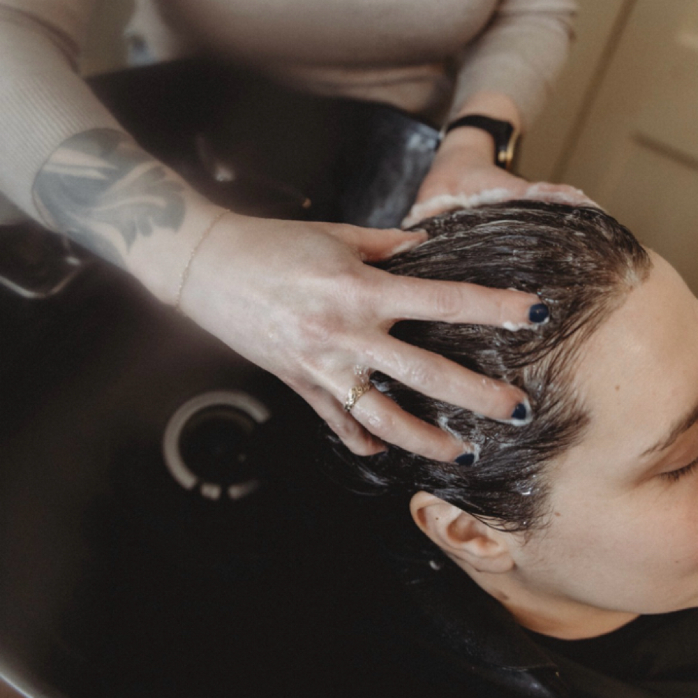 Scalp Massage at Roots Hair Salon in Cortland, NY
