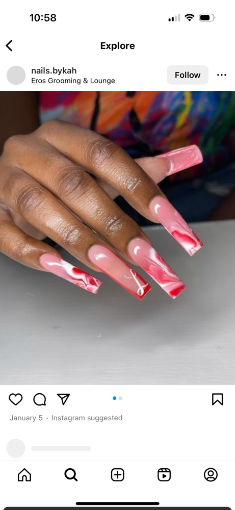 Full Set Manicure Length Long