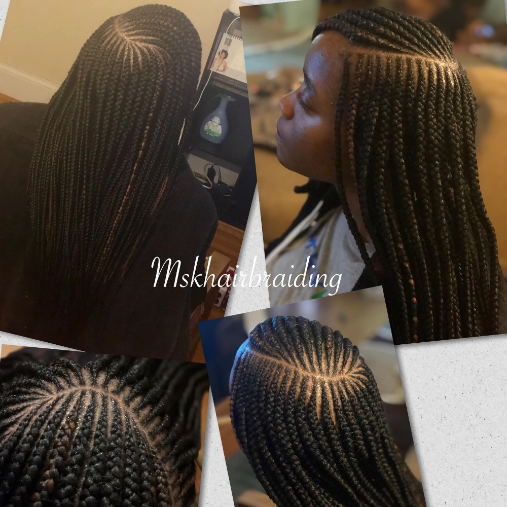 Small Layered Braids at Ms K Hair Braiding in Cincinnati, OH