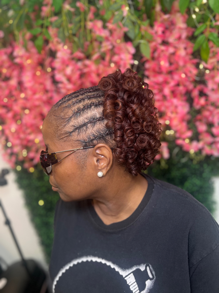 Half Braids / Half Perm Rod Set