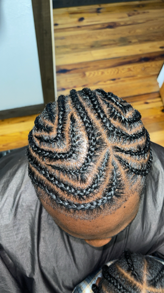 Corn Row Braids With Natural Hair