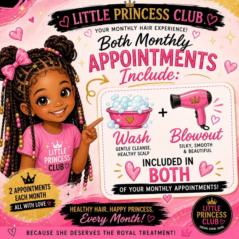 Princess Braid Club Monthly Appts at Amanda Marie Color Studio in Kenmore, NY