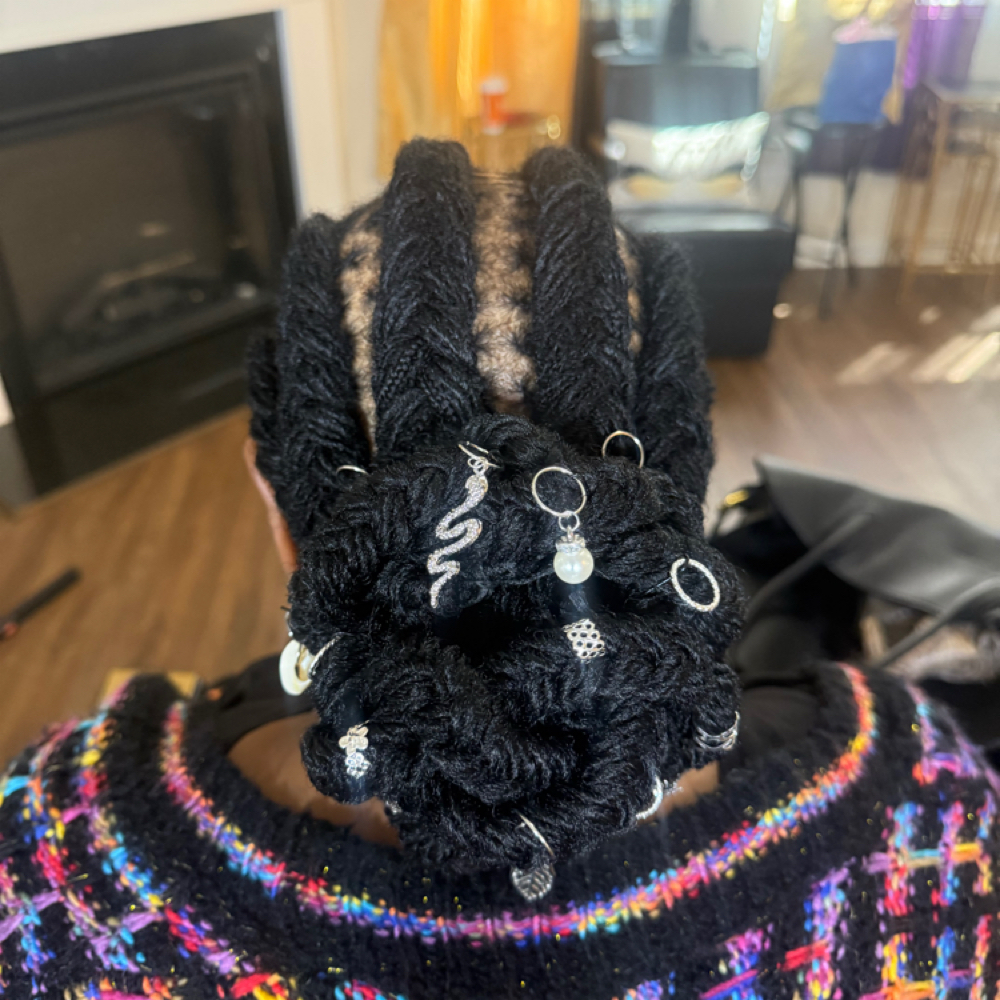 Intricate Loc Style at New Crown Beauty in Locust Grove, GA