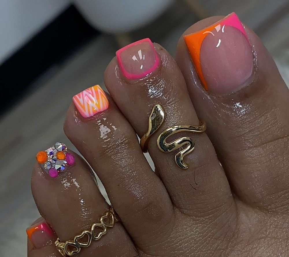 Bougie Couture Pedi at Qs Nail Den in Fredericksburg Va, VA