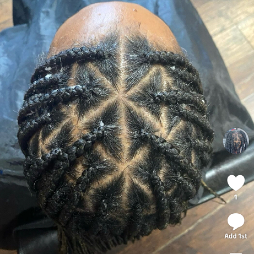 Triangle Box Braids at Mame’s  hair braiding in Cordova, TN