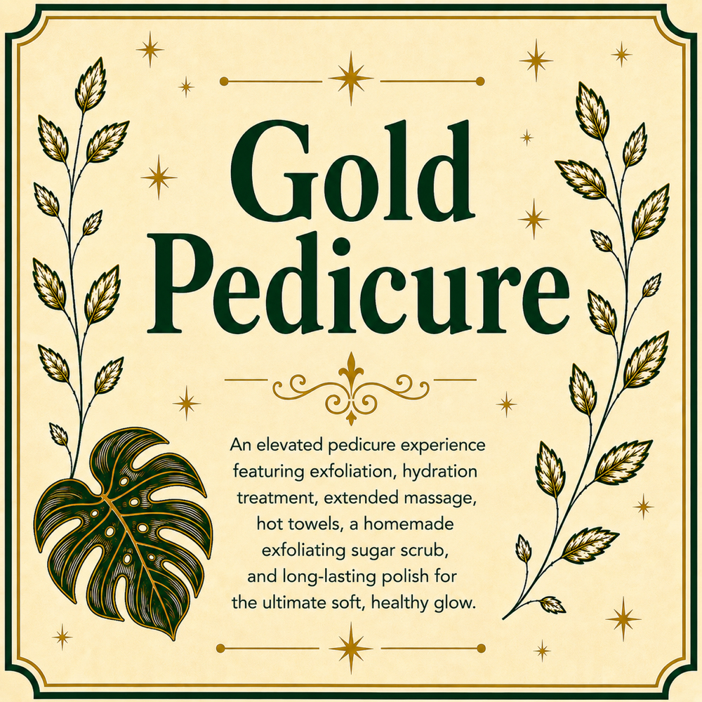 Gold Pedicure at Ashley’s Little Nail Bar in Austin, TX