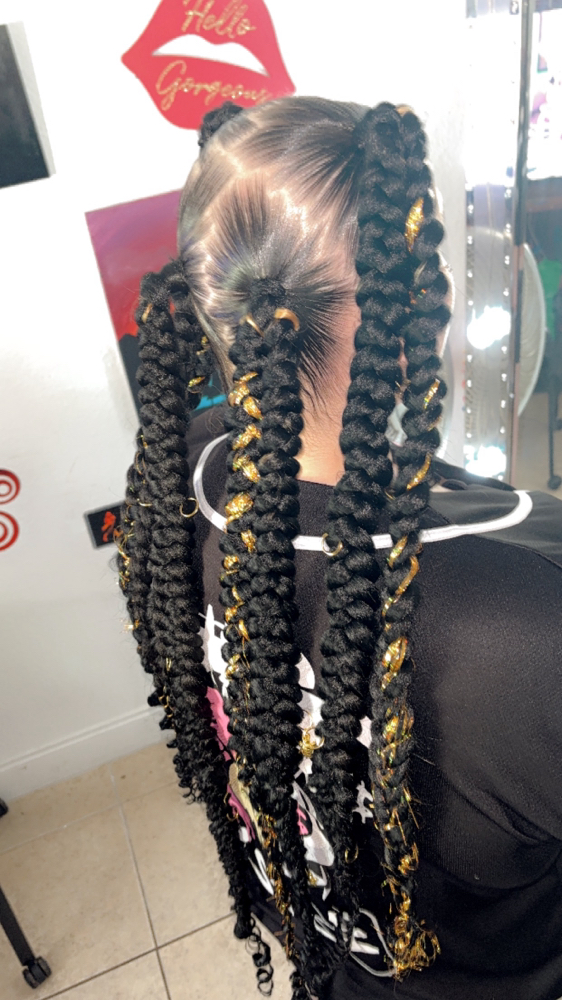 Double braids box braids (4-8)