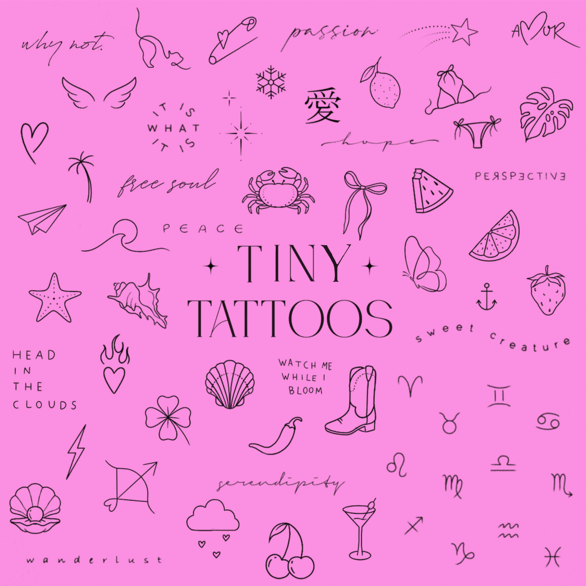Simple Tiny Tattoos (Up to 2")