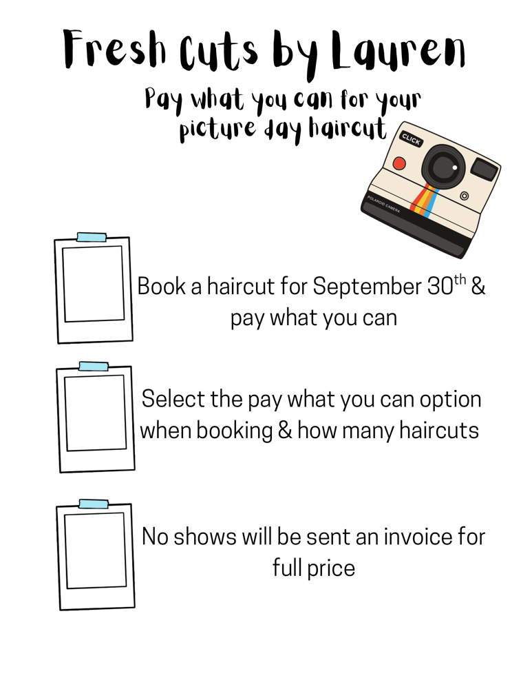Pay What You Can Haircut