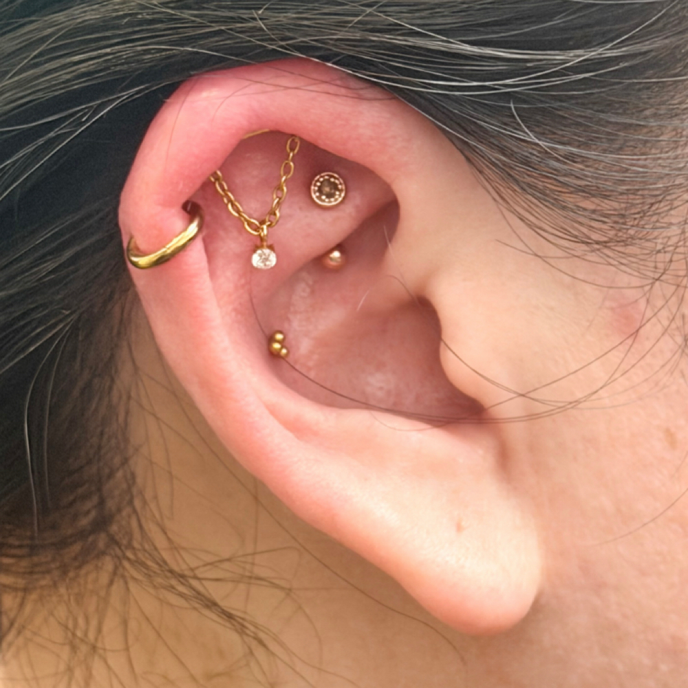 Hidden Helix Piercing at The Auricle Studio in Vancouver, WA