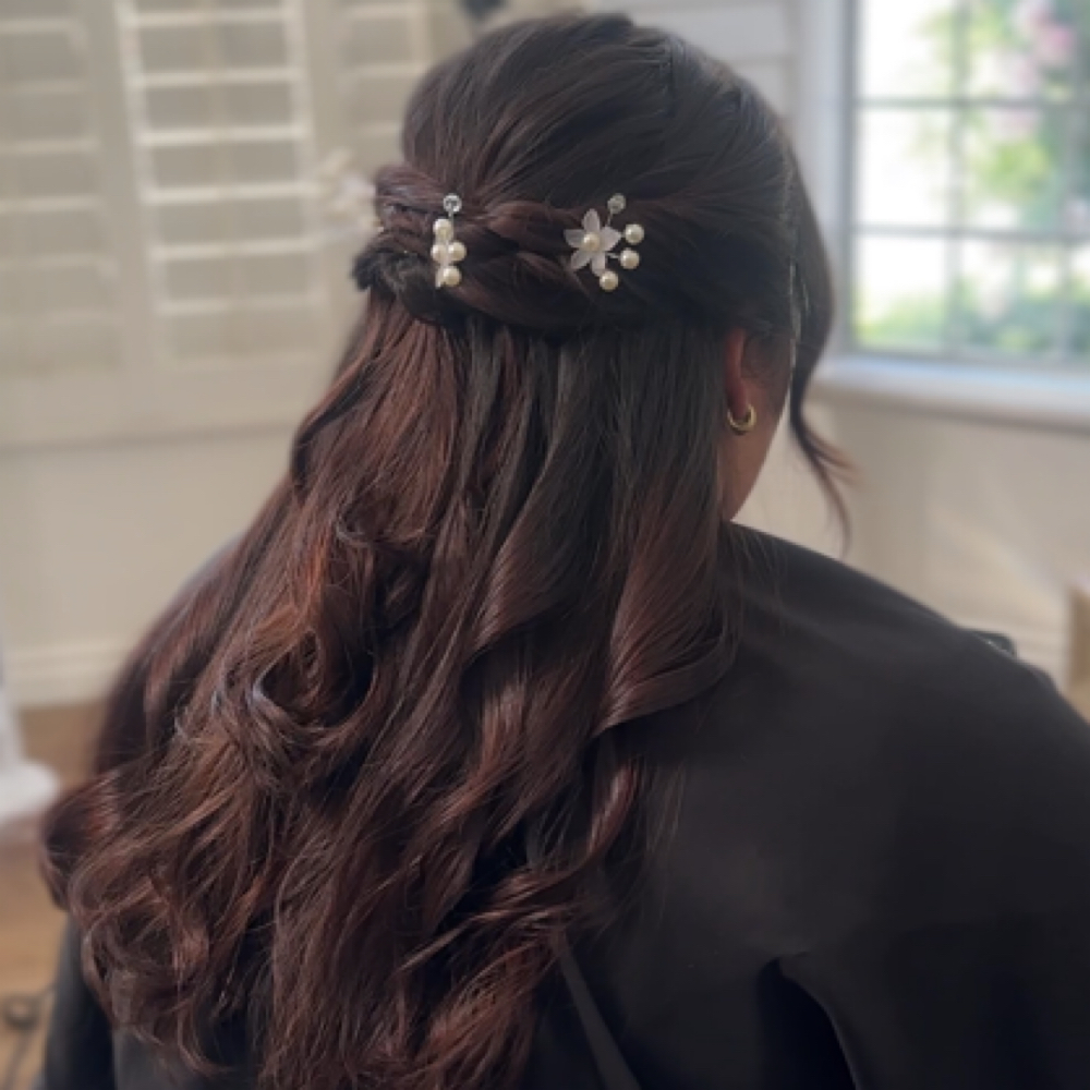 Special Occasion Half Updo at Selena Ibarra in Bakersfield, CA